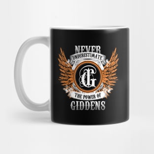 Giddens Name Shirt Never Underestimate The Power Of Giddens Mug